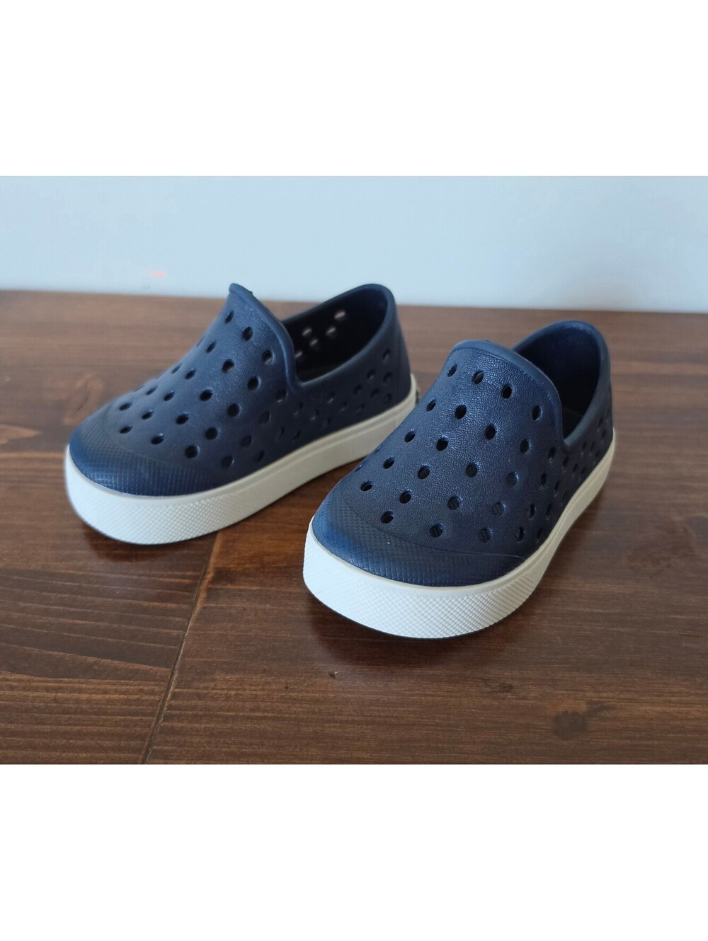 Sperry Toddler Size 4 Navy Blue EVA Slip On Water Shoes Sneaker Loafer EUC,377